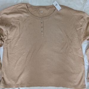 GAP Tan Long Sleeve Tee